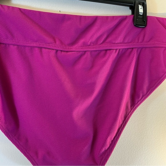 NWT Time and Tru Plum Color Textured Fold-Over Bikini Bottom – Size XL (16–18) - Picture 7 of 8